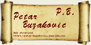Petar Buzaković vizit kartica